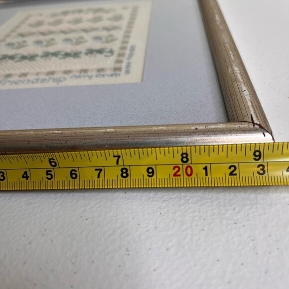 Vintage 1990s Framed Friendship Cross Stitch Thornebrook Gallery 9 X 10.5 Inches - Picture 10 of 12